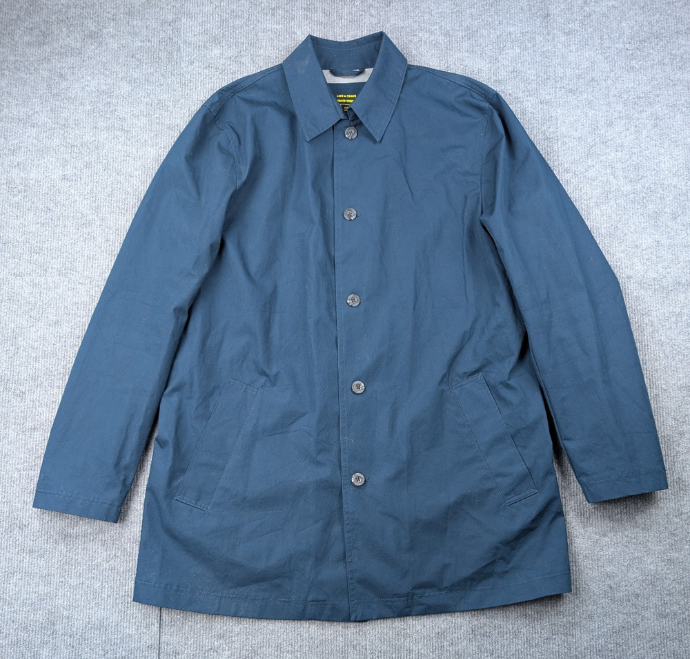 Line of Trade The Mayfair Trench Coat Mens Large Blue Outdoors Minimalist Preppy